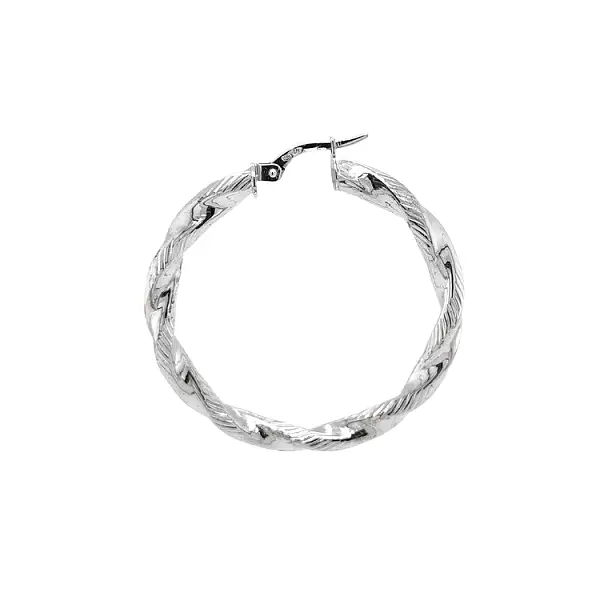 Vòng tai tròn vàng trắng