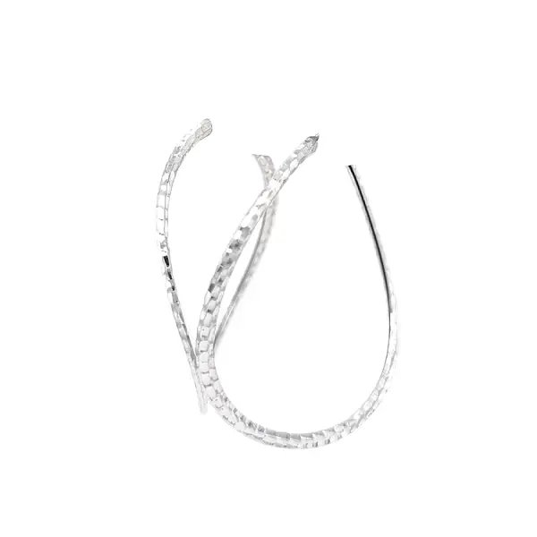 Vòng tai tròn vàng trắng