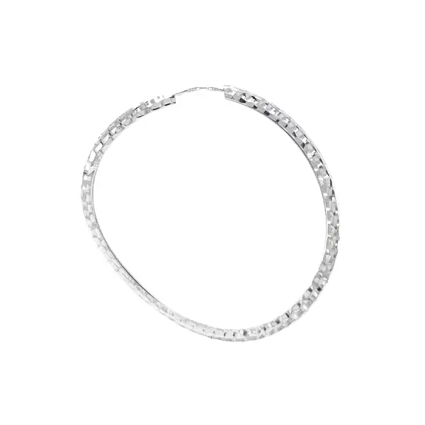 Vòng tai tròn vàng trắng