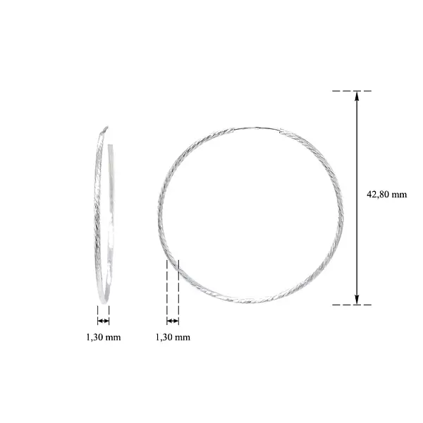 Vòng tai tròn vàng trắng