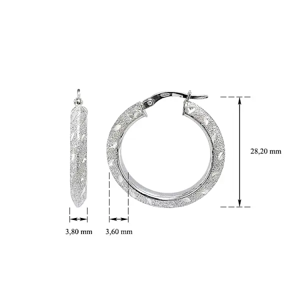 Vòng tai tròn vàng trắng