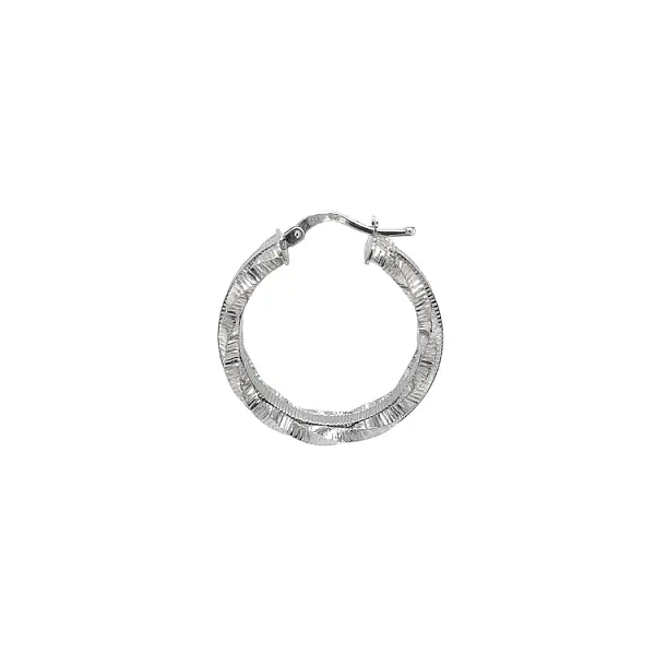 Vòng tai tròn vàng trắng