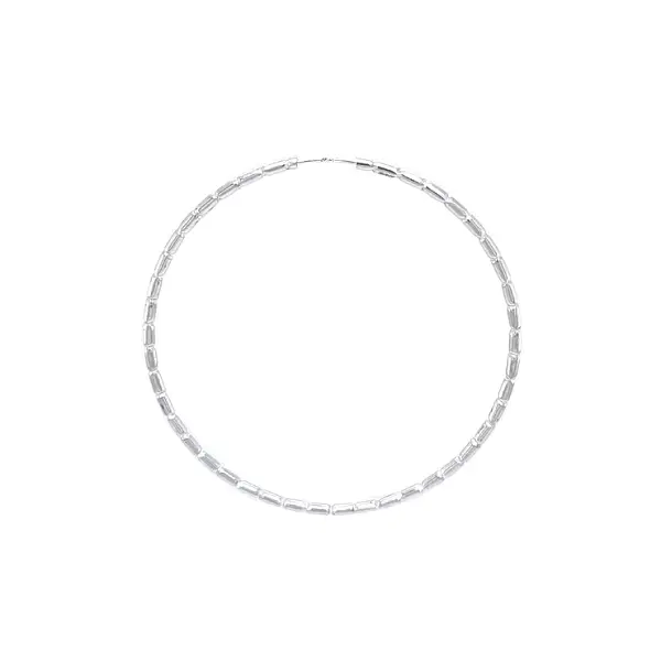 Vòng tai tròn vàng trắng