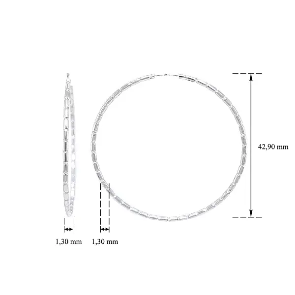 Vòng tai tròn vàng trắng