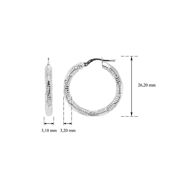 Vòng tai tròn vàng trắng