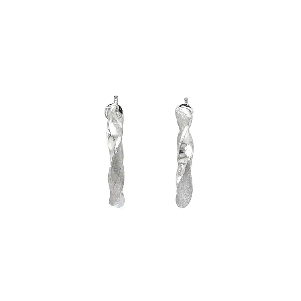 Vòng tai tròn vàng trắng