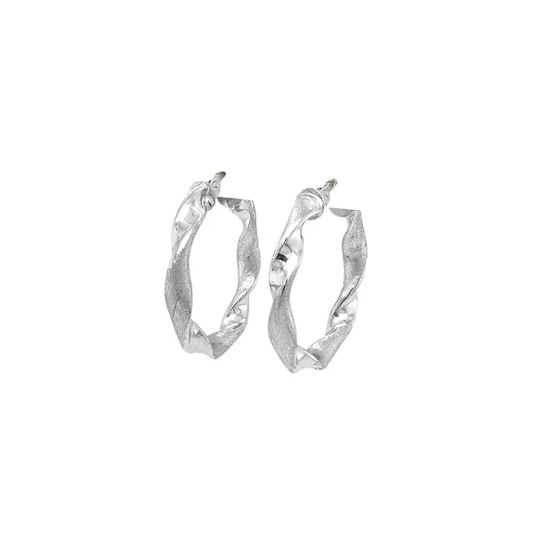 Vòng tai tròn vàng trắng