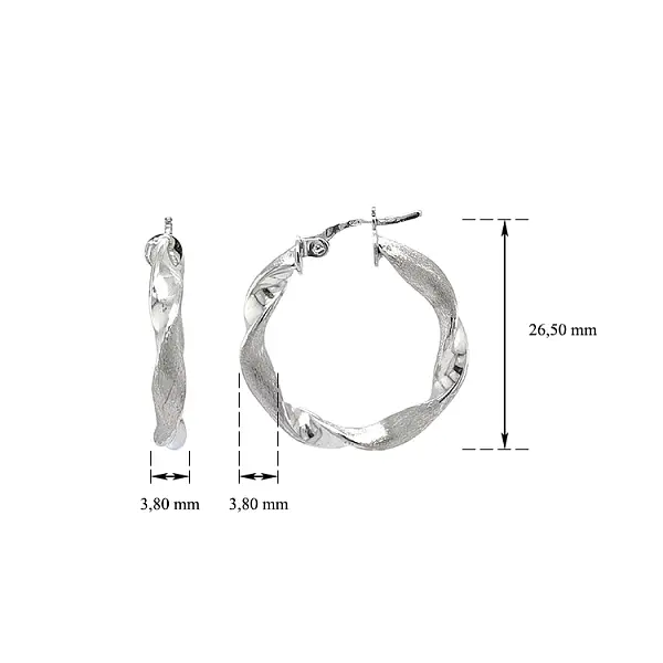 Vòng tai tròn vàng trắng