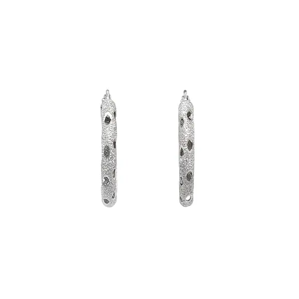 Vòng tai tròn vàng trắng