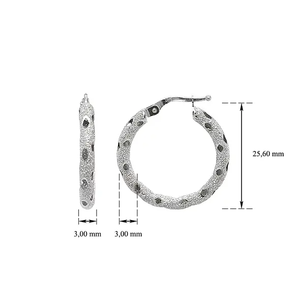 Vòng tai tròn vàng trắng