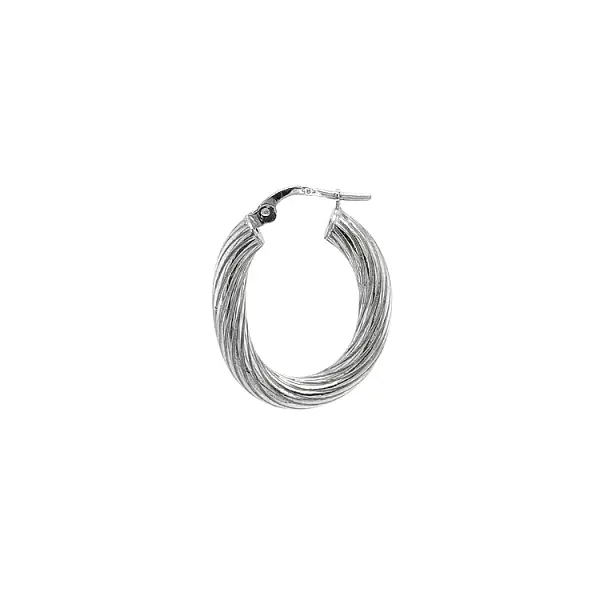 Vòng tai tròn vàng trắng