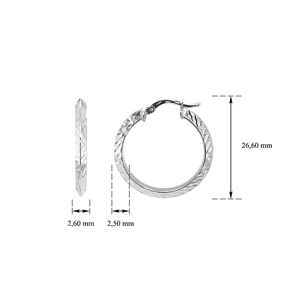 Vòng tai tròn vàng trắng