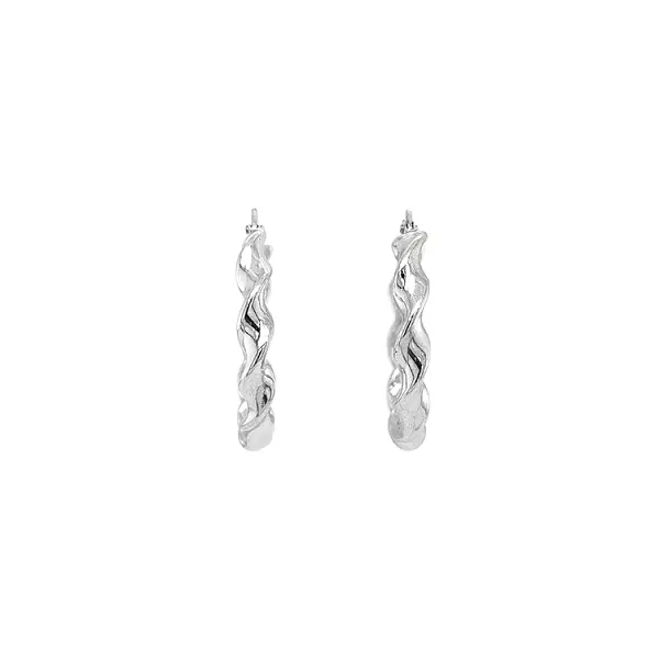 Vòng tai tròn vàng trắng