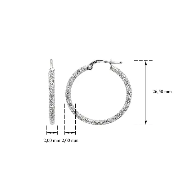 Vòng tai tròn vàng trắng