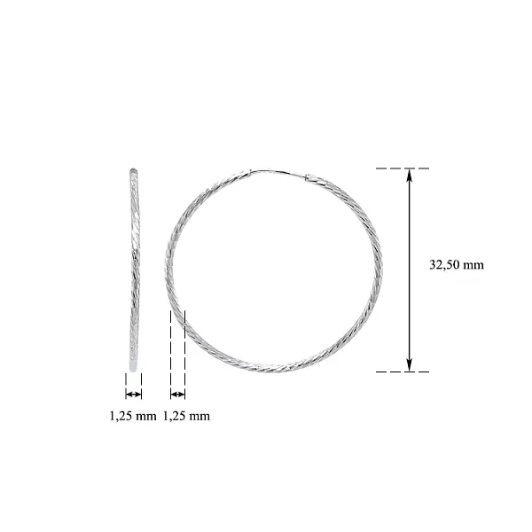 Vòng tai tròn vàng trắng