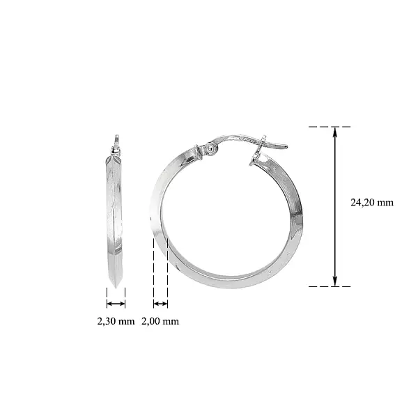 Vòng tai tròn vàng trắng