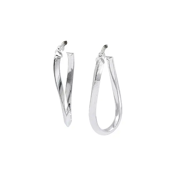 Vòng tai tròn vàng trắng