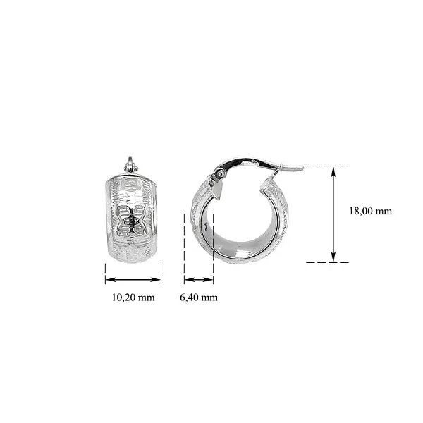 Vòng tai tròn vàng trắng