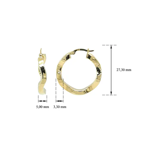 Vòng tai tròn vàng