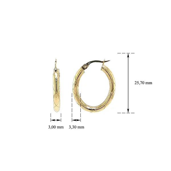 Vòng tai tròn vàng