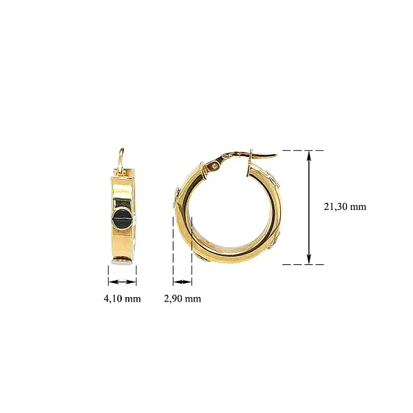 Vòng tai tròn vàng