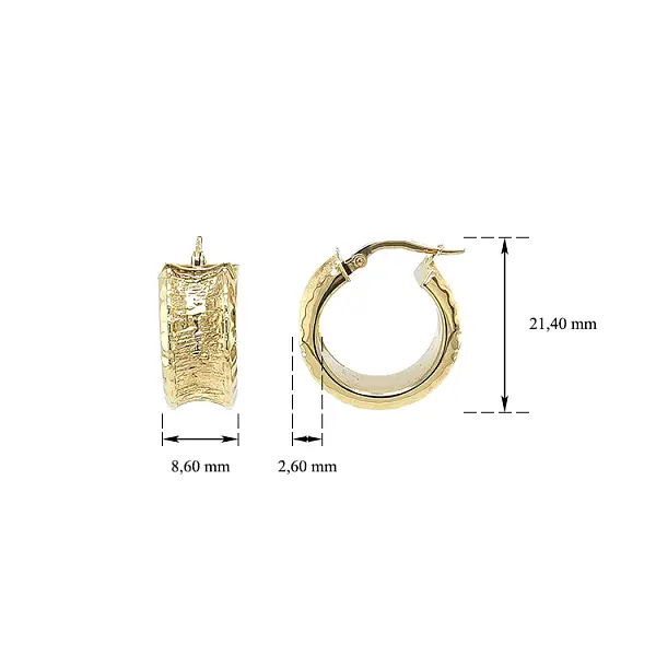 Vòng tai tròn vàng