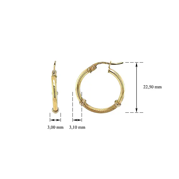 Vòng tai tròn vàng