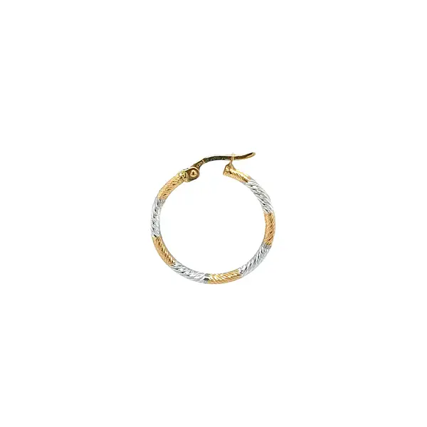 Vòng tai tròn làm từ vàng kết hợp