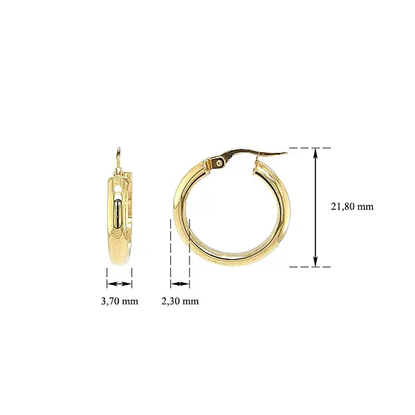 Vòng tai tròn vàng