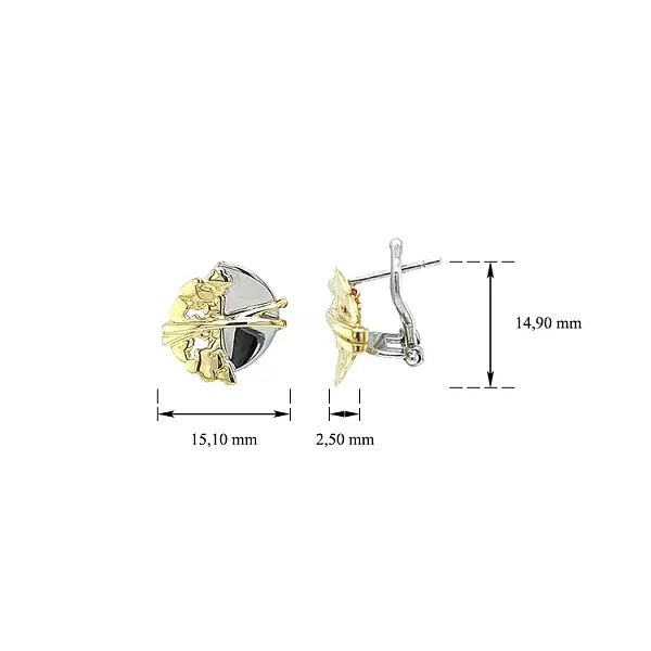 Khuyên tai làm từ vàng kết hợp