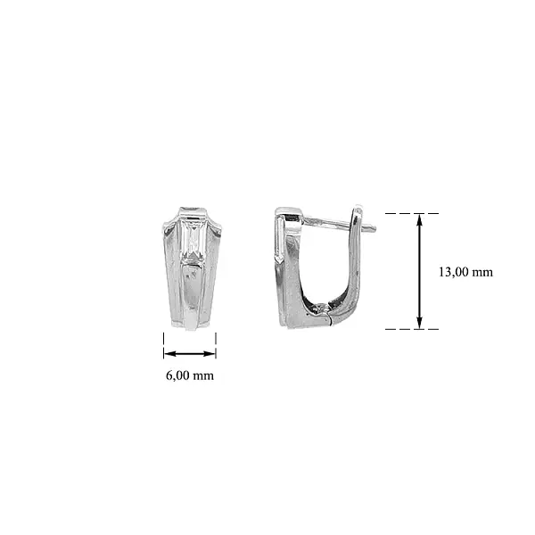 Vòng tai vàng đính đá zircon