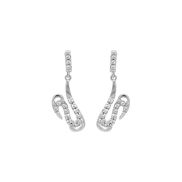 Vòng tai vàng đính đá zircon