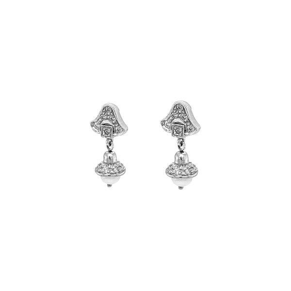 Vòng tai vàng đính ngọc trai và zircon