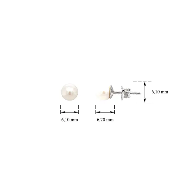 Khuyên tai Pecky với ngọc trai vàng trắng