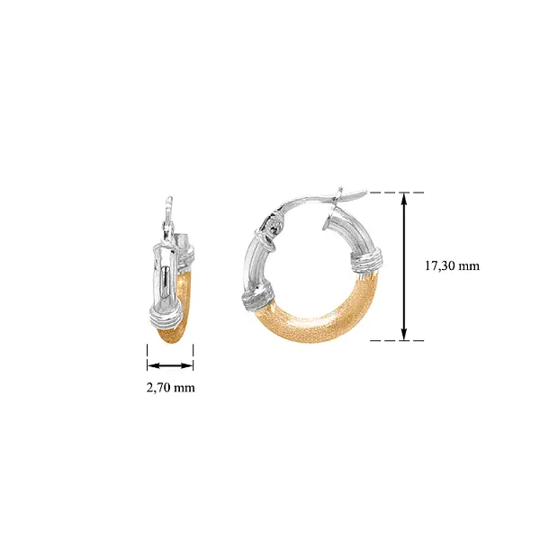 Vòng tai và nhẫn vàng được làm từ vàng kết hợp