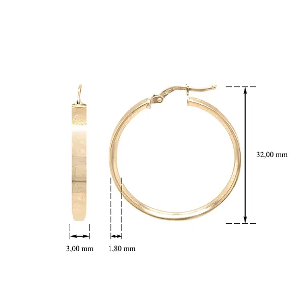 Vòng tai tròn vàng