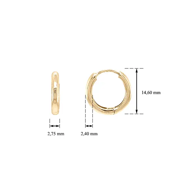 Vòng tai vàng hình tròn