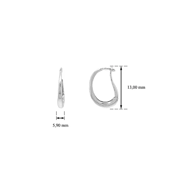 Vòng tai vàng hình bán nguyệt