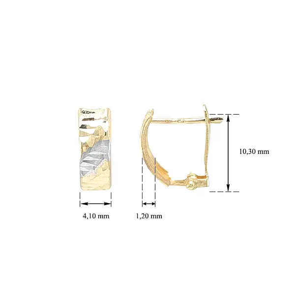 Vòng tai vàng làm từ vàng kết hợp