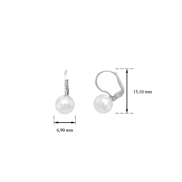 Vòng tai ngọc trai vàng