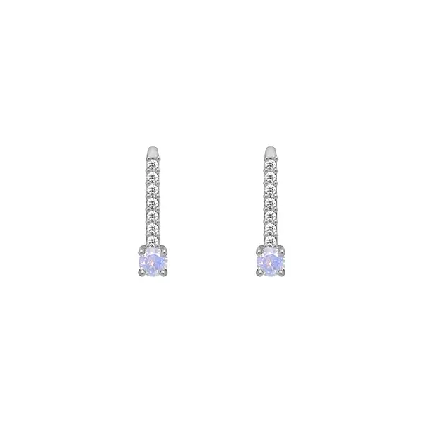 Vòng tai vàng đính đá zircon