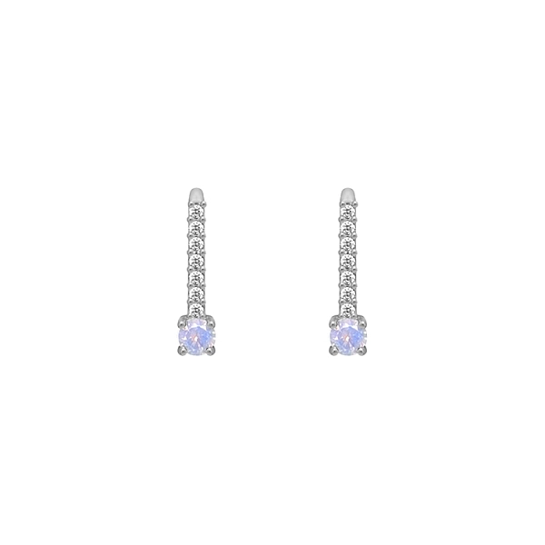 Vòng tai vàng đính đá zircon