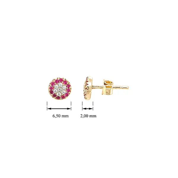 Vòng tai vàng Vòng tai đính đá zircon