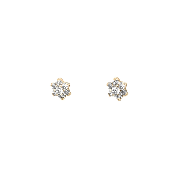 Vòng tai vàng đính đá zircon