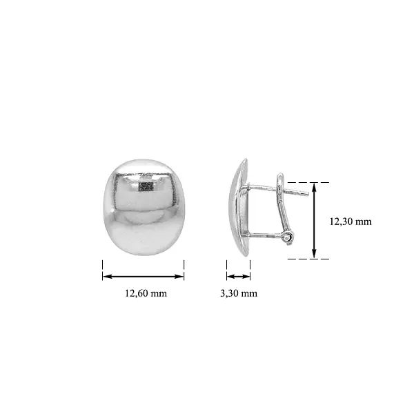 Vòng tai vàng trắng