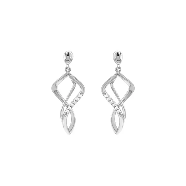 Vòng tai vàng đính đá zircon