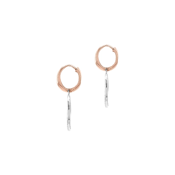 Vòng tai dạng chuỗi với đá zircon trong vàng