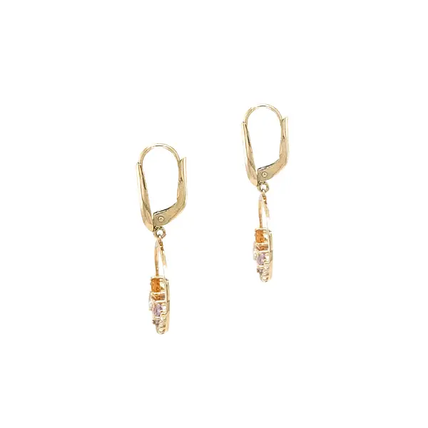 Vòng tai vàng đính đá zircon