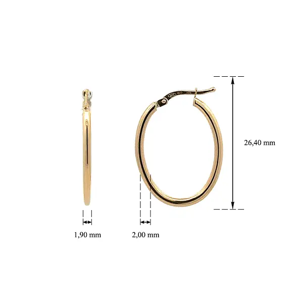 Vòng tai tròn vàng