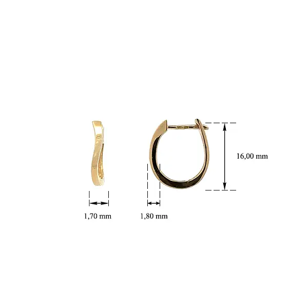 Vòng tai tròn vàng